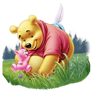 Pooh and Piglet PNG sqx PNG