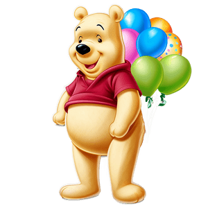 Pooh Bear Birthday PNG nfd84 PNG