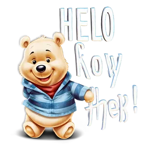 Pooh Bear Saying Hello Png Ksf3 PNG Image