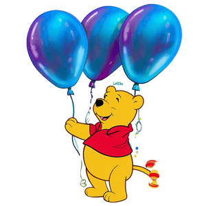 Pooh Bear with Balloon PNG 06202024 PNG