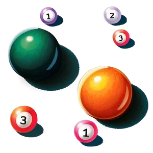 Pool Ball On Green Felt Png Ylb54 PNG Image