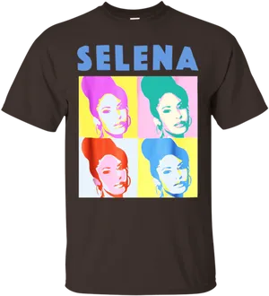 Pop Art Selena Quintanilla T Shirt Design PNG Image