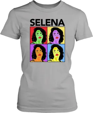 Pop Art Selena Quintanilla Tshirt Design PNG Image