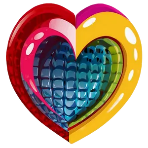 Pop Art Style Heart Png 06242024 PNG Image