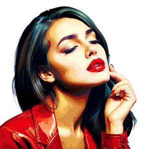 Pop Art Woman Face PNG juv PNG with transparent background