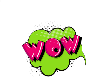 Pop Art Wow Expression PNG image with transparent background