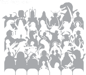 Pop Culture Silhouettes_ Cheering Crowd.png PNG image with transparent background