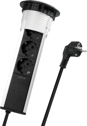 3 Way Pop Up Socket Outlet For The Table Logilink Lps235 - Table Sockets, HD Png Download PNG with transparent background