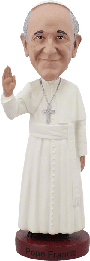 Pope Francis Bobblehead Figurine PNG image with transparent background