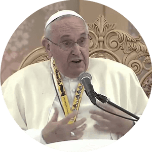 Pope Speakingat Event PNG image with transparent background