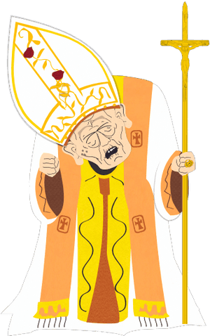 Popeye Character Dressedas Bishop PNG image with transparent background
