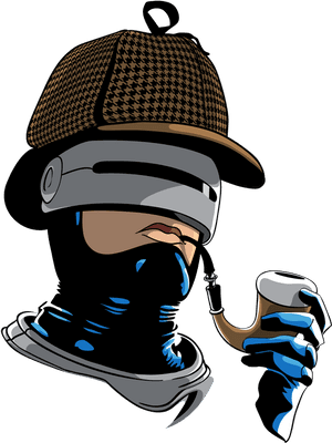 Popeye Sherlock Holmes Crossover Art PNG image with transparent background