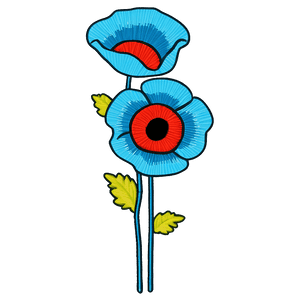 Poppy Embroidery Design PNG 23 PNG image with transparent background
