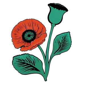 Poppy Flower Cricut Svg Png 3 PNG Image