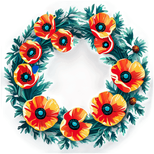 Poppy Wreath Graphic PNG 72 PNG image with transparent background