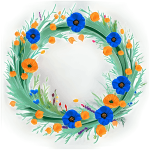 Poppy Wreath Graphic PNG xxy74 PNG image with transparent background