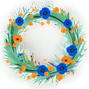 Poppy Wreath Graphic Png Xxy74 PNG Image