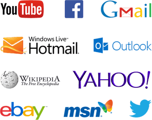 Cnn, Bbc, Wikipedia, League Of Legends, Baidu, Taobao, - Google Yahoo Hotmail Facebook, HD Png Download PNG image with transparent background