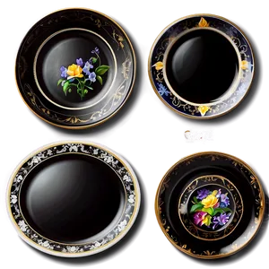 Porcelain Plates Set Png 06212024 PNG Image