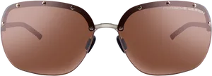 Porsche Design Sunglasses Brown Lens PNG Image