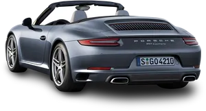 Porsche911 Carrera Cabriolet Rear View PNG Image