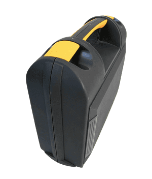 Portable Black Yellow Toolbox PNG image with transparent background