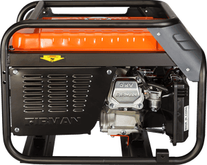 Portable Generator Orange Black PNG image with transparent background