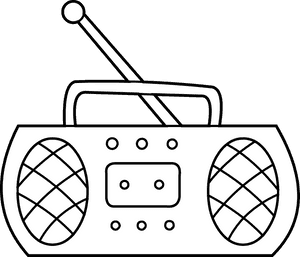 Clipart Music Radio - Radio Clip Art Black And White PNG with transparent background