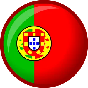 Portuguese_ Flag_ Button PNG Image