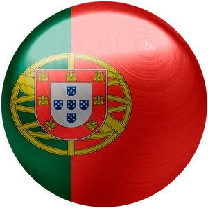 Portuguese Flag Sphere Design PNG Image