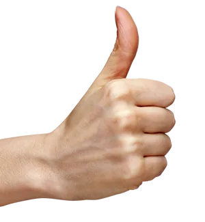 Positive Gesture Thumbs Up Black Background PNG Image