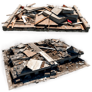 Post-Disaster Building Rubble PNG jtf96 PNG