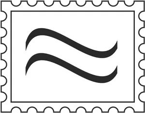 Postage Stamp Abstract Wavy Design PNG Image