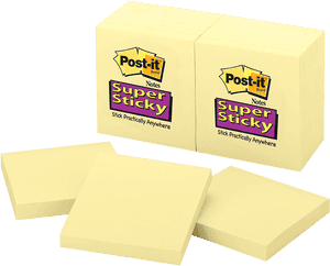 Postit Super Sticky Notes Pack PNG image with transparent background