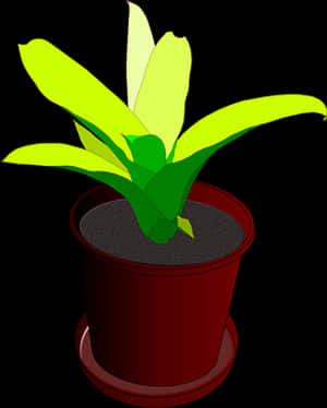 Potted Plant Illustration PNG image with transparent background