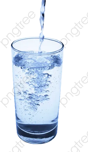 Pouring Water Into Glass PNG Image