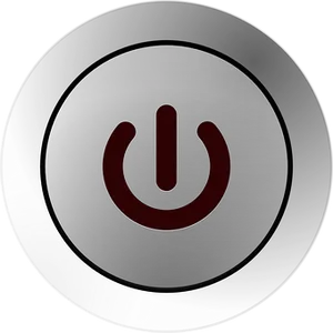 Power Symbol Button Graphic PNG Image