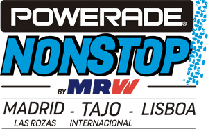 Powerade Non Stop Madrid Tajo Lisboa Event Logo PNG image with transparent background