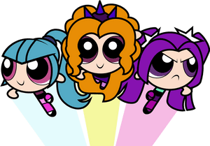 Powerdazzlings Girls By Mit-boy - Powerpuff Girls My Little Pony, HD Png Download PNG image with transparent background