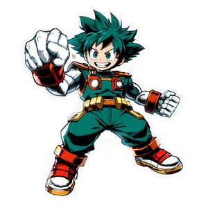 Powered Up Deku PNG qmj34 PNG image with transparent background