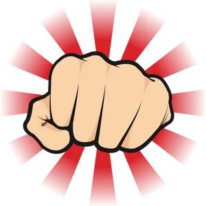 Powerful Fist Illustration PNG Image