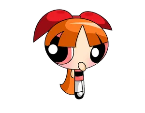 Powerpuff Girl Blossom Character PNG Image