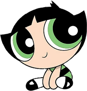 Powerpuff Girl Buttercup Vector PNG Image