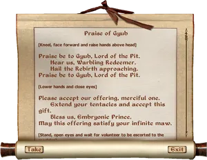 Praiseof Gyub Pergamino Scroll PNG Image