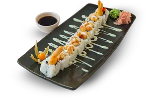 Prawn Sushi Platter Deluxe PNG Image