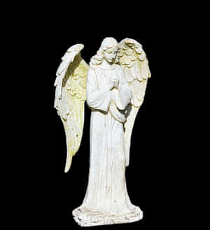 Praying Angel Statuette PNG image with transparent background