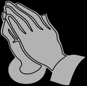 Praying_ Hands_ Graphic PNG with transparent background