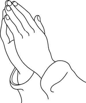 Praying Hands Praying Hand Child Prayer Hands Clip - Prayer Hands Png White, Transparent Png PNG with transparent background