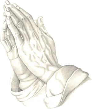 Praying Hands Pencil Sketch PNG Image