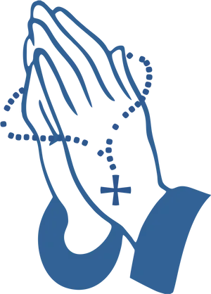 Praying Hands Vector Illustration PNG Image